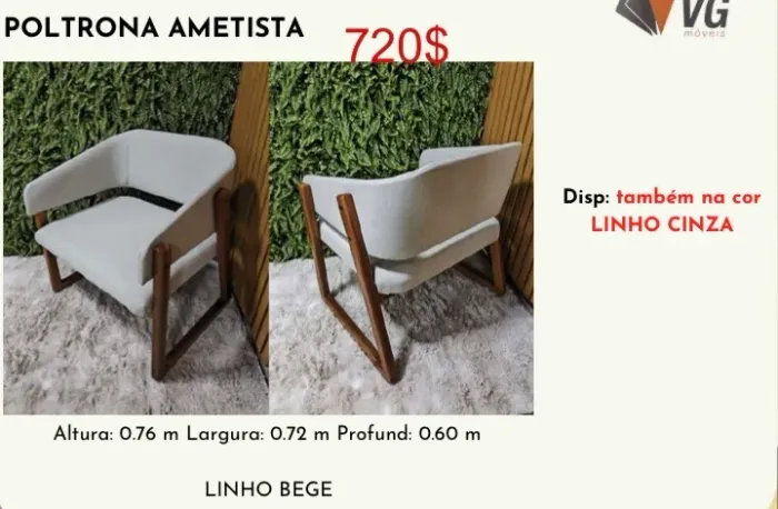 Cadeira em linho