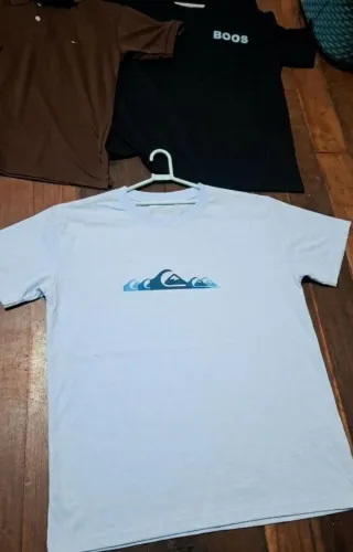Camisa quicksilver branca tamanho- G