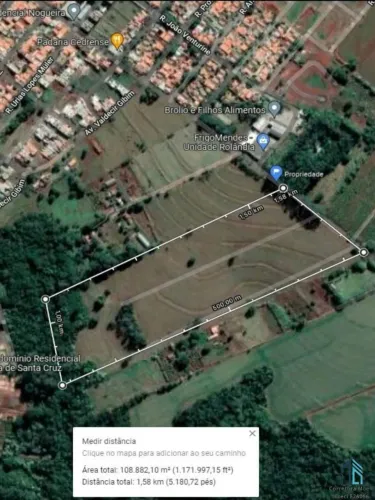 Área/terreno a venda - Área Nobre a ser destinada para Loteamento Residencial, 5 Alqueires