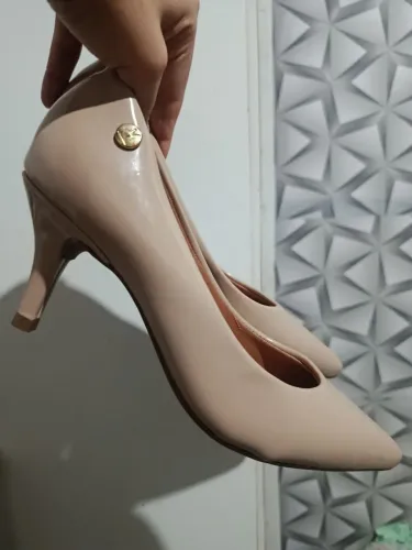 Sapato feminino, bege, Vizzano, tamanho 34