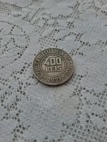 Moeda de 400 Reis do Brasil Antigo (1921)