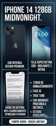 IPhone 14 128gb Excelente parcelo 12x cartão (+taxas)