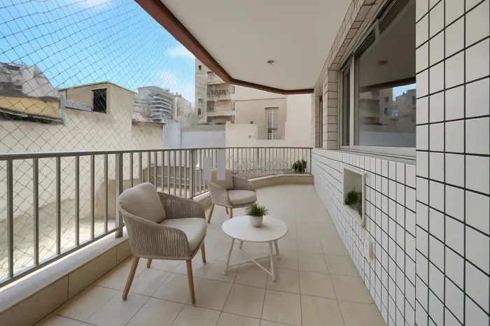 Apartamento com Varanda Sala 2 Quartos Dependência Revertida para Escritório com 1 Vaga na