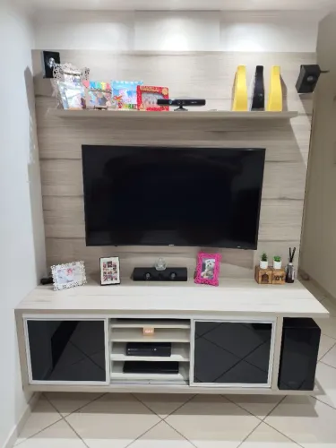 Painel para tv com rack