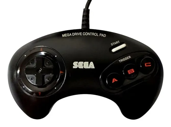 CONTROLE MEGA DRIVE ORIGINAL BOTÃO START BRANCO SEGA GENESIS JOYSTICK TOP EXCELENTE ESTADO