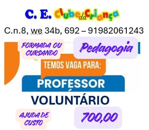 ProfessorA voluntariA para c.n.8