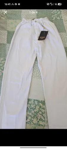 calça baggy branca, tamanho 36