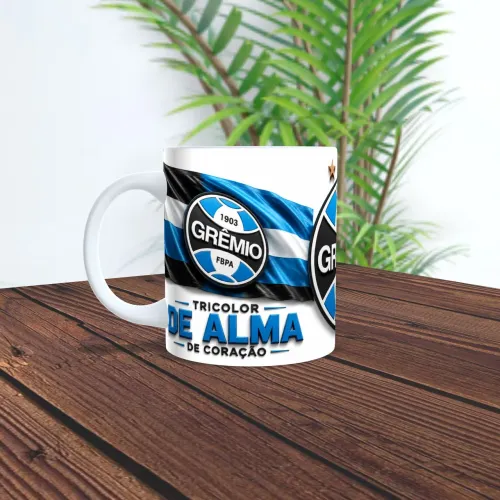 Caneca personalizada do Grêmio - Tricolor de. Alma e Coração