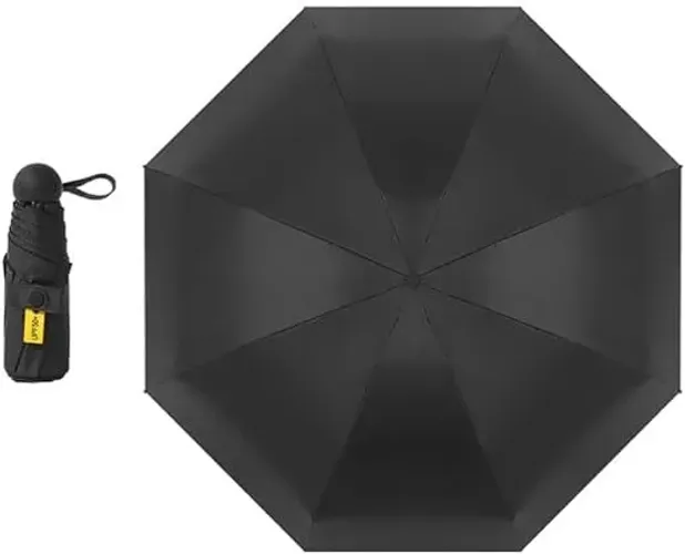 Guarda-chuva com estojo compacto para viagens, leve, portátil,