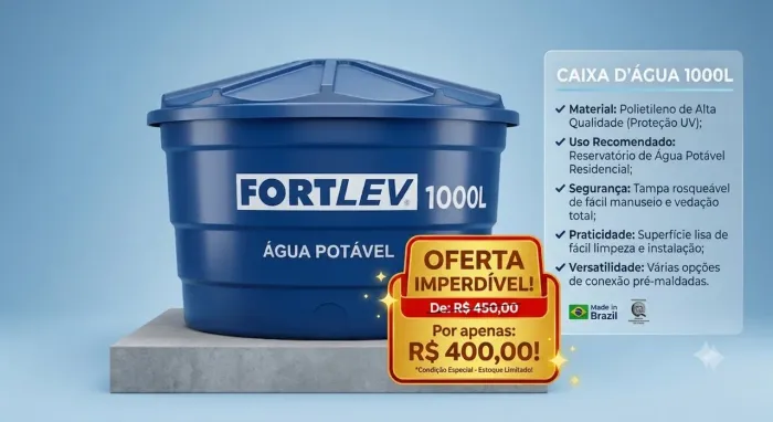 Caixa d?água água FORTLEV 1000L