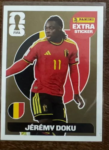 Legend Ouro Jeremy Doku Figurinha Extra Sticker