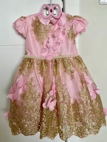 Vestido infantil temático princesa realeza luxo