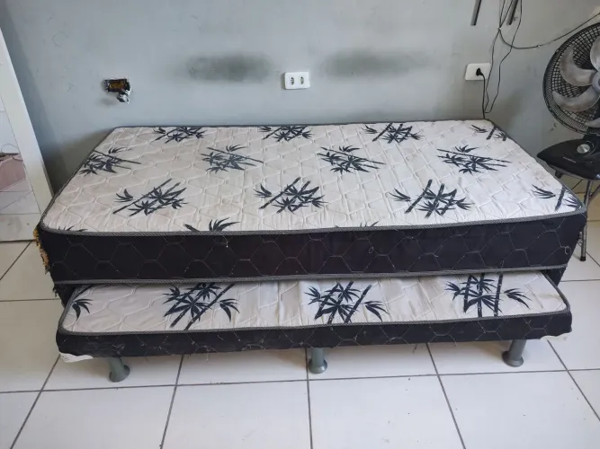 CAMA BOX SOLTEIRO COM CAMA AUXILIAR