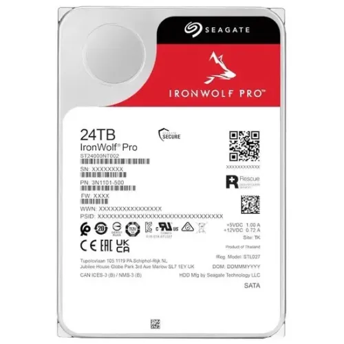 HD Seagate IronWolf Pro ST24000NT002 24TB 3.5" 7200RPM 512MB - Lacrado na caixa!
