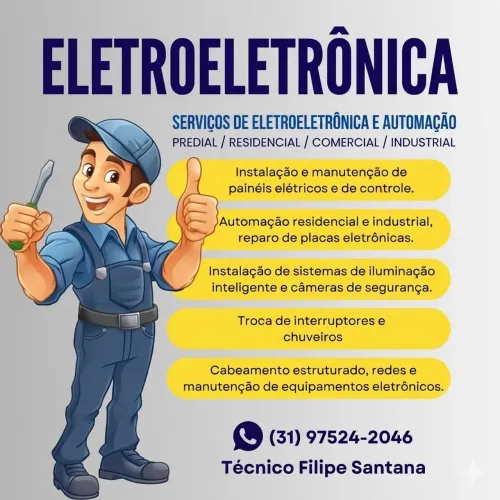 Técnico em Eletroeletrônica | Manutenção, Reparos e Projetos (Belo Horizonte e Região)