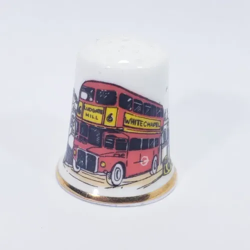 Antigo Dedal Costura Em Porcelana Inglaterra anos 90