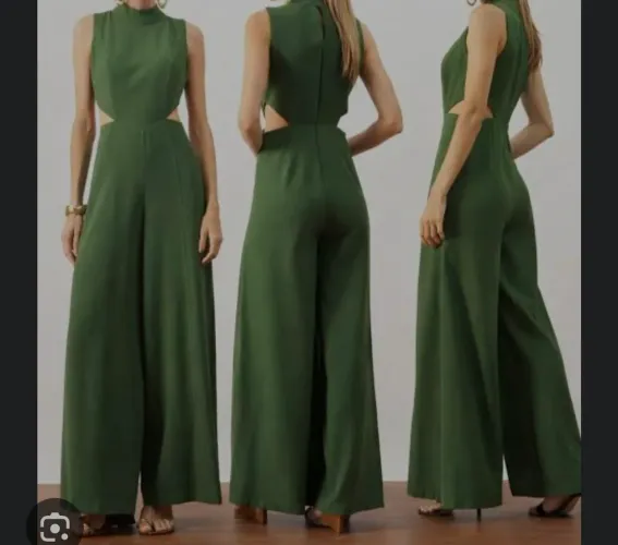 Macacão Verde em Linho