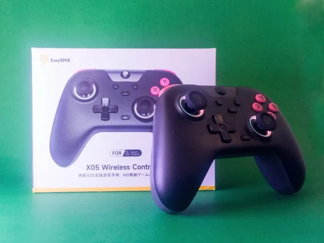 Controle Gamer EasySMX X05 Black Wireless - Hall Effect (PC/Switch/Mobile)