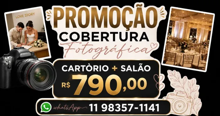 COBERTURA FOTOGRÁFICA CARTÓRIO E SALÃO DE FESTA