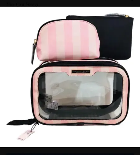 Conjunto com 3 Necessaires Victoria's Secret Produto original. Importada EUA