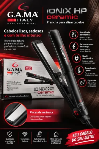Prancha para alisar cabelos Gama Italy
