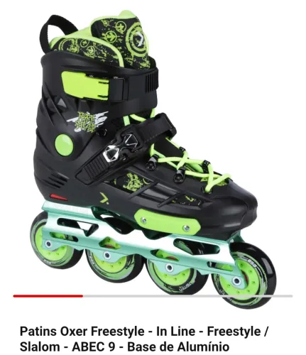 Patins Oxer Freestyle ABEC 9, tamanho 38