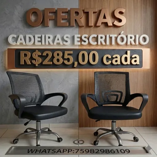 Cadeiras para escritório modelo secretária - FORTT 