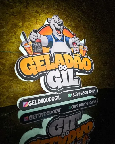 PLACA LUMINOSA MODELADA COM SUA LOGO 