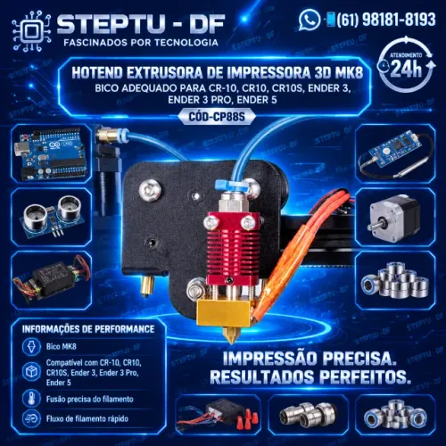 Hotend extrusora de impressora 3DMK8 Bico adequado para CR-10, CR10, CR10S, COD-CP885  