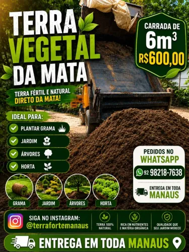 Terra vegetal da Mata "terra preta"