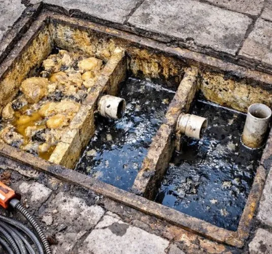 Limpeza caixa gordura.calhas. caixa água