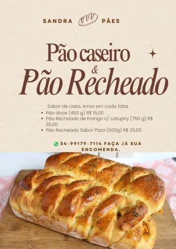 PÃO DOCE OU PÃO RECHEADO 