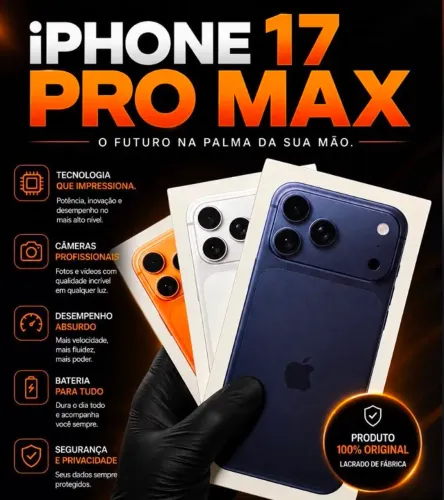 iPhone 17 Pro Max - 256GB | Novo | Garantia Apple