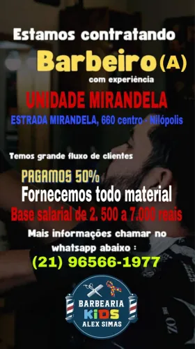 CONTRATA-SE BARBEIRO PROFISSIONAL 