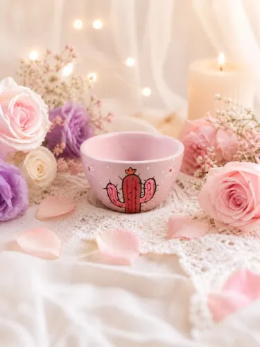 Vasinho rosa cactos