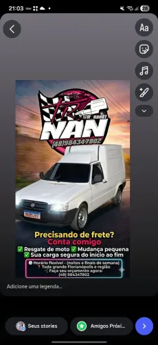 Faço frete e mudancas pequenas. Preço justo