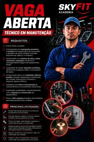 Vaga Técnico em Manutenção - Academia