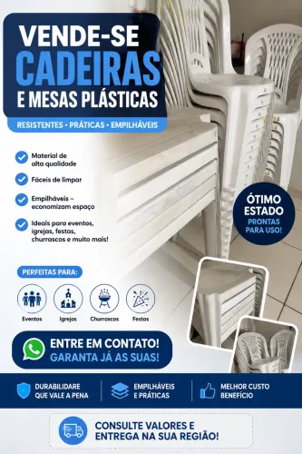 Vende-se 5 mesas completas com cadeiras