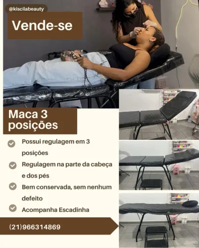 Maca 3 posições + escadinha para studio de beleza