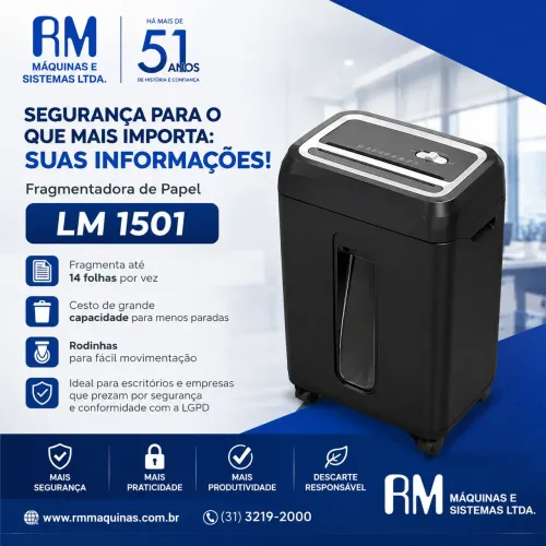 Fragmentadora de papel 14 folhas