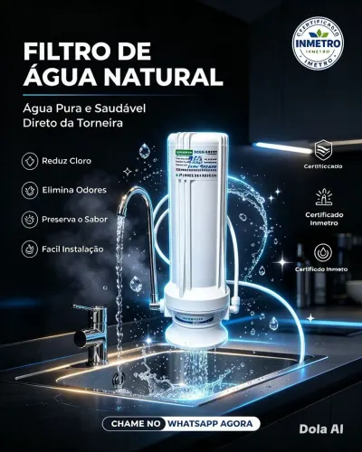 Filtro de água natural remove sujeira química e bactérias da água empresa instala