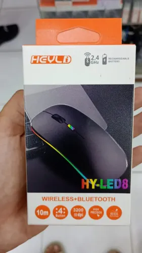 Mouse sem fio Com leds Rgb