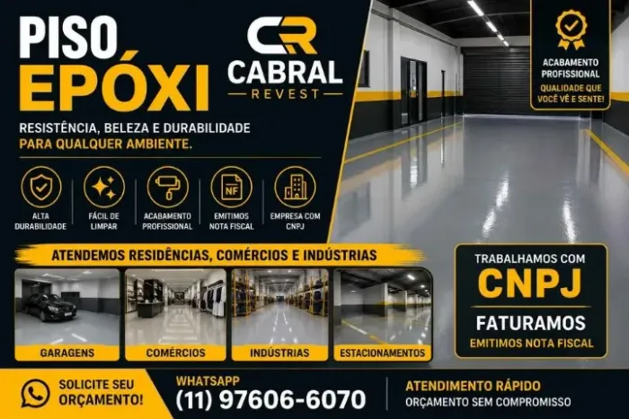 Piso Epóxi com Qualidade e Garantia