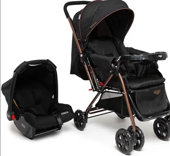 Carrinho Cosco Reverse Travel System + Bebê Conforto | Estado de Novo