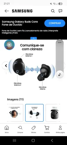 NOVO NA CAIXA! Samsung Galaxy Buds Core