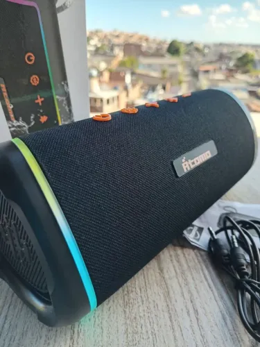 Caixa De Som Bluetooth Bateria Duradoura Luzes RGB