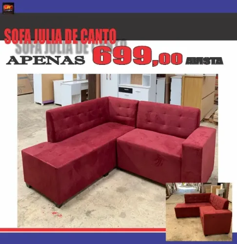 sofa de julia de canto vinho simples