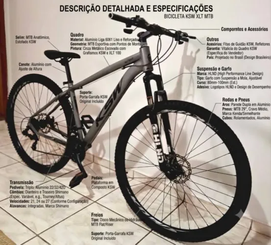 Bicicleta KSW Aero 29