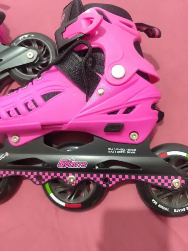 PATINS INLINE ABEC-9 / MAX 3 WHEEL 100MM (ROSA)