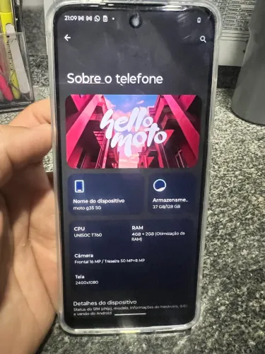 Moto G35 5G - 128GB | Pouquíssimo uso